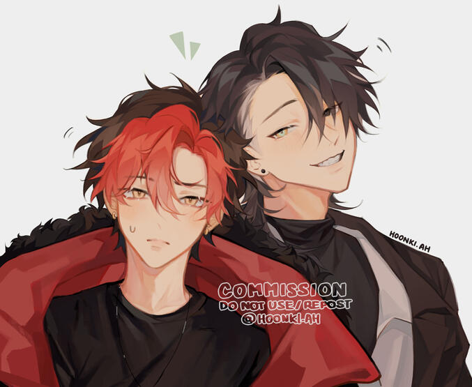 $125 Couple Bust (single colour bg)