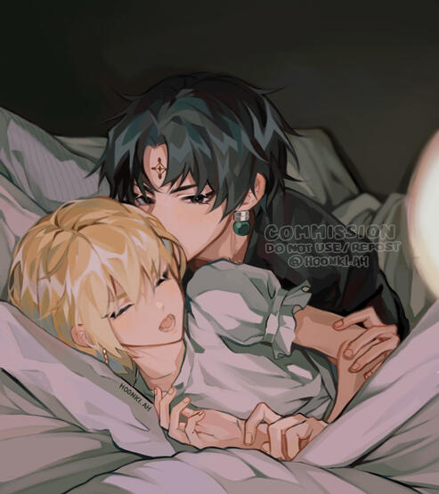 $135 Couple Bust (painted bg)